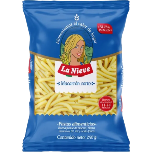 Macarrón Corto La Nieve x 250 g